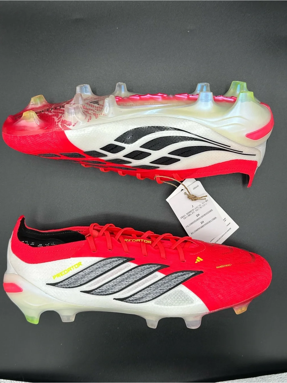 Adidas Predator 26 Elite FG Cleats ‘Lucid Red Black White’ JS0433 Men’s Size 8